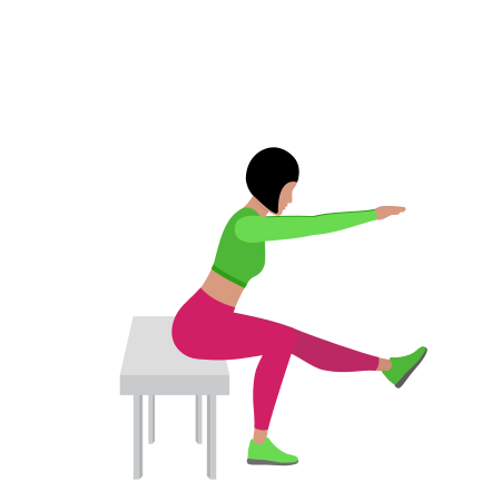 Woman Doing Bench Pistol Squat Exercise For Legs