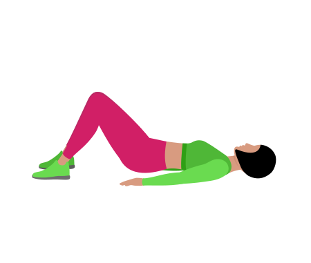 Woman Doing Glute Bridge Exercise For Legs