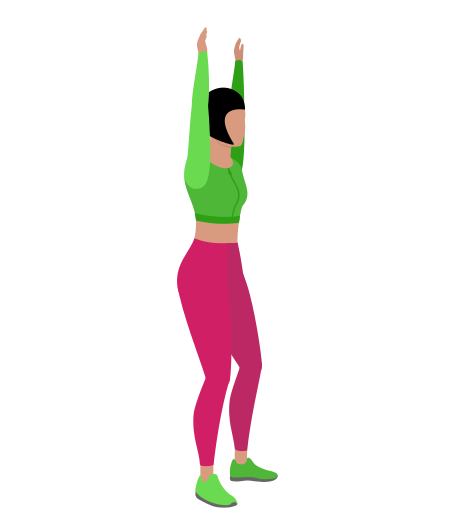 Woman Doing Overhead Squat Exercise For Legs