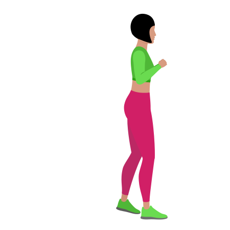 Woman Doing Reverse Lunges Alternating Exercise For Legs