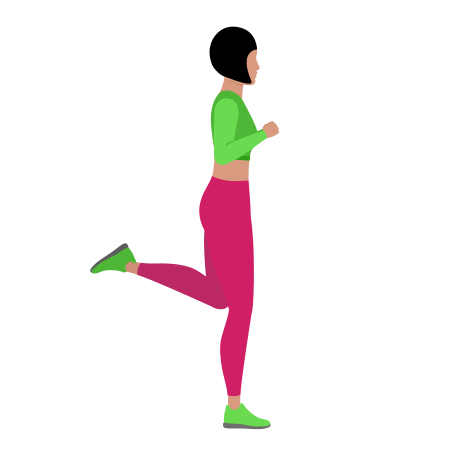 Woman Doing Skater Squat Exercise For Legs