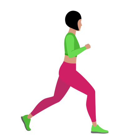 Woman Doing Split Squat Exercise For Legs