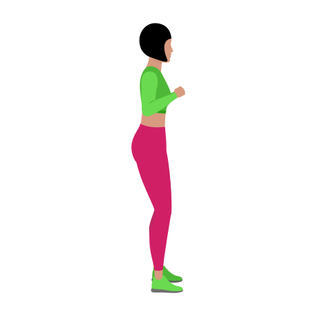 Woman Doing Squat Exercise For Legs