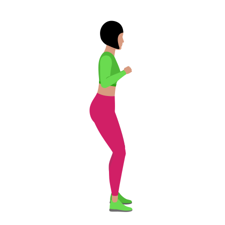 Woman Doing Squat With Pulse Exercise For Legs
