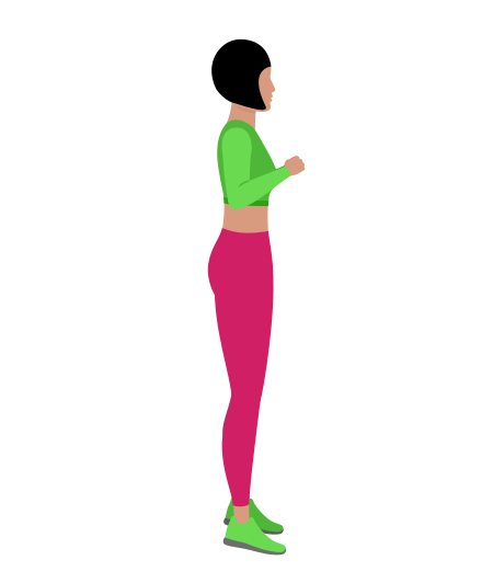Woman Doing Standing Calf Raise Exercise For Legs