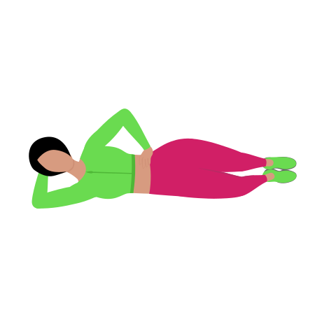 Woman Doing Clamshell Exercise For Legs