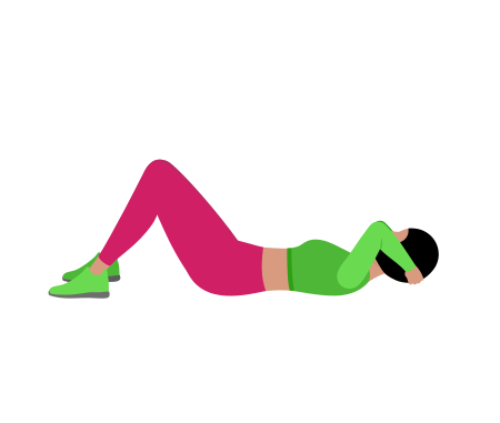 Woman Doing Crunch Exercise For Abs