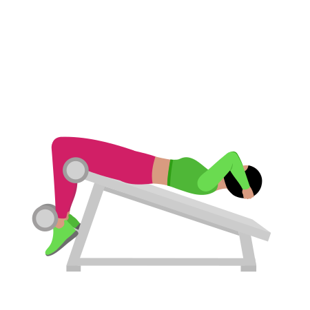 Woman Doing Decline Sit Up Exercise For Abs