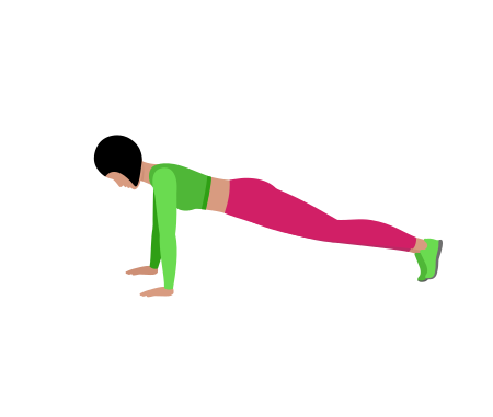 Woman Doing Diagonal Plank Exercise For Abs