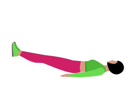 Woman Doing Flutter Kicks Exercise For Abs
