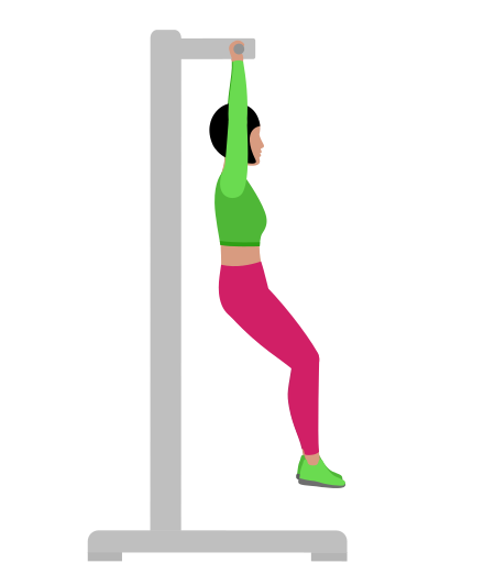 Woman Doing Hanging Knee Raise Exercise For Abs
