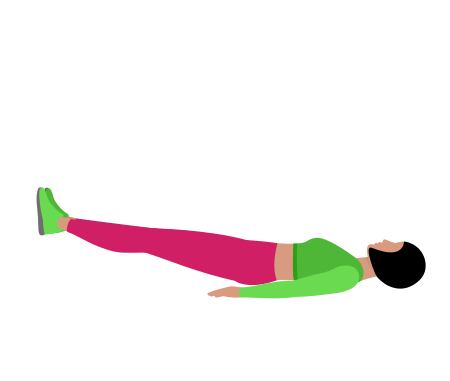 Woman Doing Lying Leg Raise Exercise For Abs