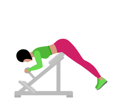 Woman Doing Reverse Back Extension Exercise For Legs