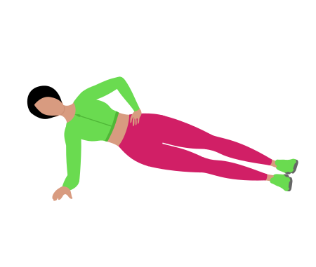 Woman Doing Side Bridge Exercise For Abs