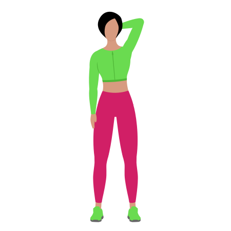 Woman Doing Standing Side Bend Exercise For Abs