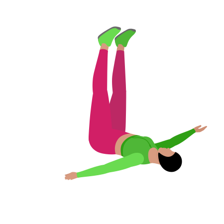 Woman Doing Wipers Exercise For Abs