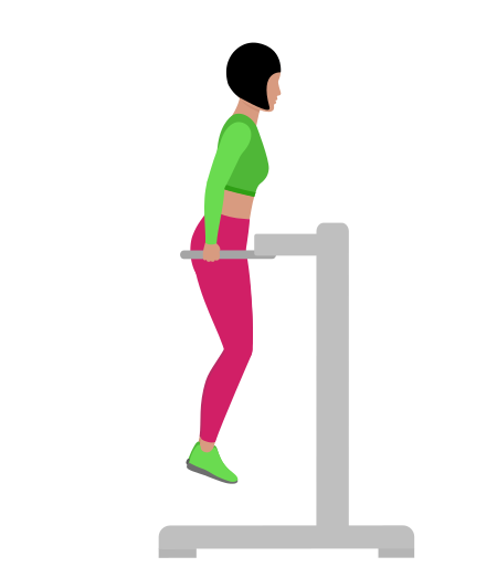 Woman Doing Chest Dip Exercise For Chest