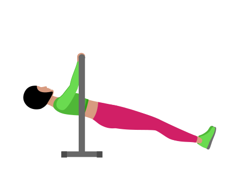 Woman Doing Inverted Row Exercise For Back