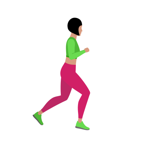 Woman Doing Jumping Lunges Cardio Exercise