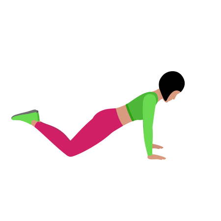 Woman Doing Knee Push Up Exercise For Chest