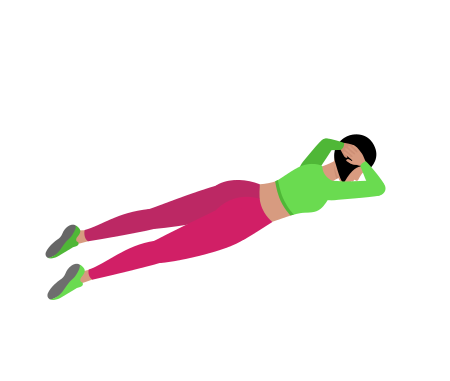 Woman Doing Lying Back Extension Exercise For Back