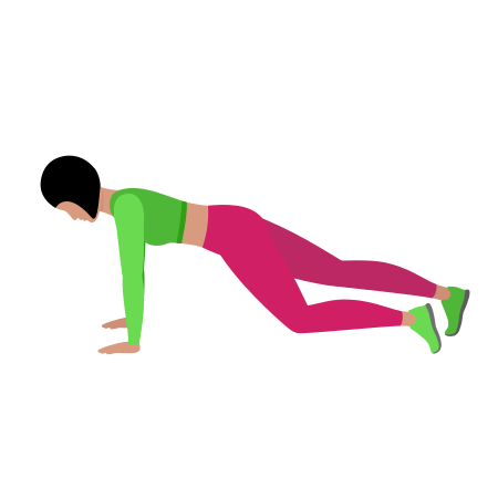 Woman Doing Mountain Climber Exercise For Abs