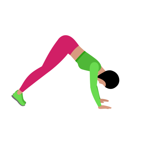 Woman Doing Pike Push Up Exercise For Shoulders