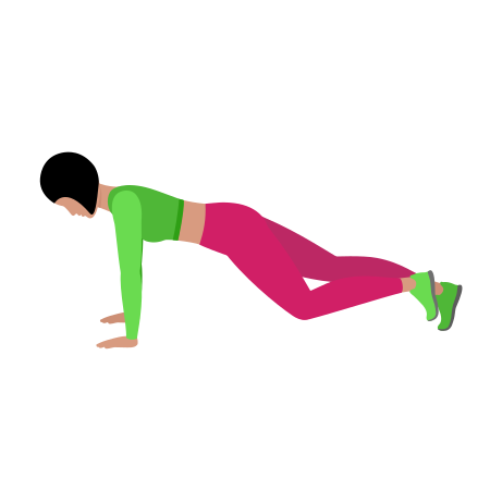 Woman Doing Plank Lunge Exercise For Abs