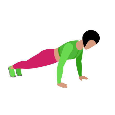 Woman Doing Regular Push Up Exercise For Chest