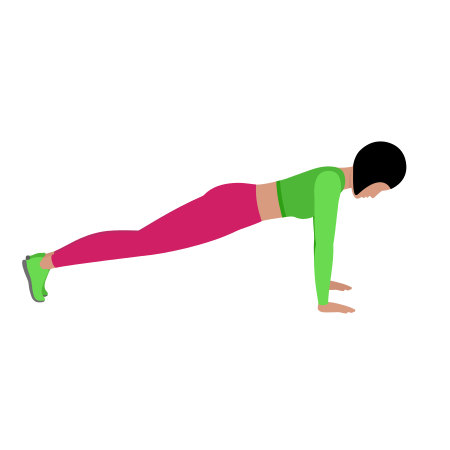 Woman Doing Scapula Push Up Exercise For Back