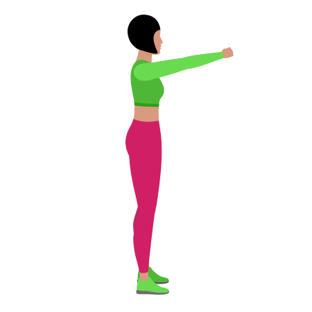 Woman Doing Bodyweight Swing Cardio Exercise
