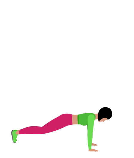 Woman Doing Burpee Cardio Exercise