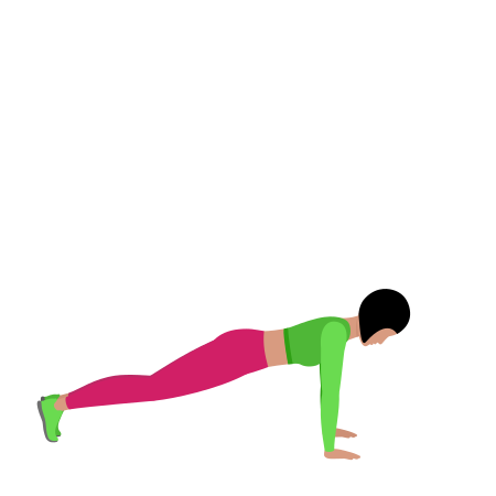 Woman Doing Burpee No Jump Cardio Exercise