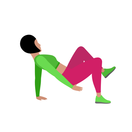 Woman Doing Crab Toe Touches Cardio Exercise