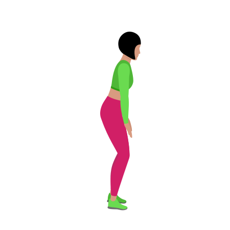 Woman Doing Modified Burpee Cardio Exercise