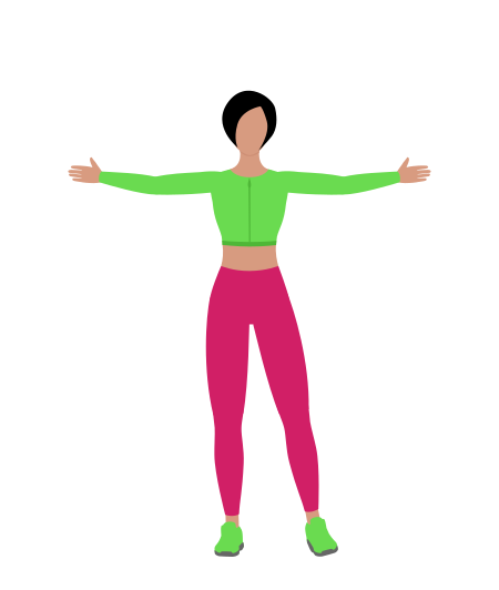 Woman Doing Modified Jumping Jack Cardio Exercise