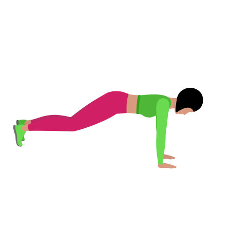 Woman Doing Plank Frog Jump Cardio Exercise