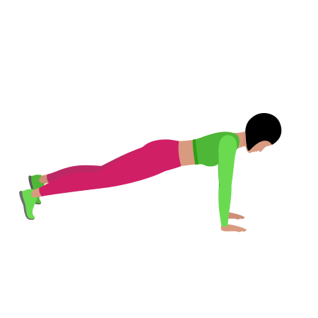 Woman Doing Plank Jack Cardio Exercise