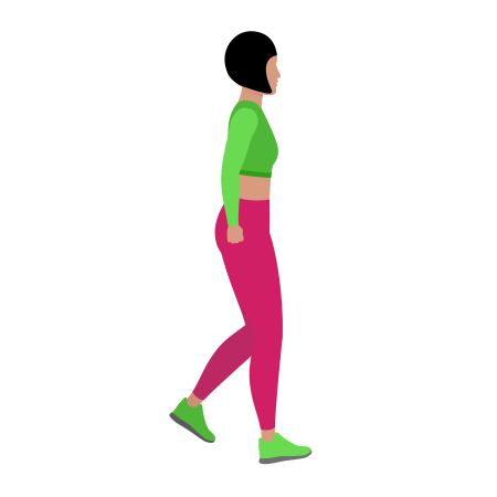 Woman Doing Walking Cardio Exercise