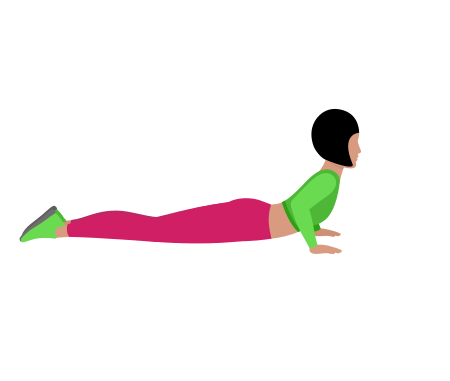 Woman Doing Baby Cobra Pose Stretching
