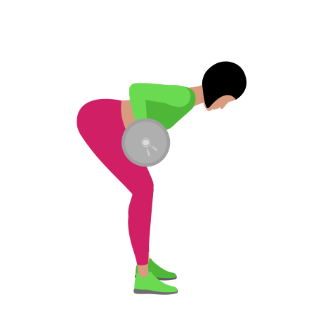 Woman Doing Barbell Bent Over Row Exercise For Back