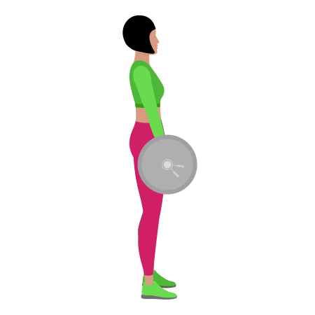 Woman Doing Barbell Deadlift Exercise For Legs And Lower Back