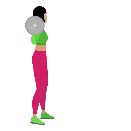Woman Doing Barbell Forward Lunges Alternating Exercise For Legs
