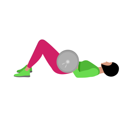 Woman Doing Barbell Glute Bridge Exercise For Legs