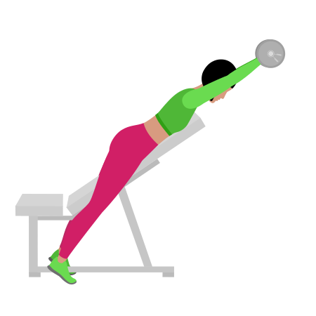 Woman Doing Barbell Incline Front Raise Exercise For Shoulders