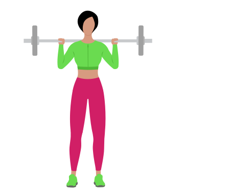 Woman Doing Barbell Side Lunge Exercise For Legs