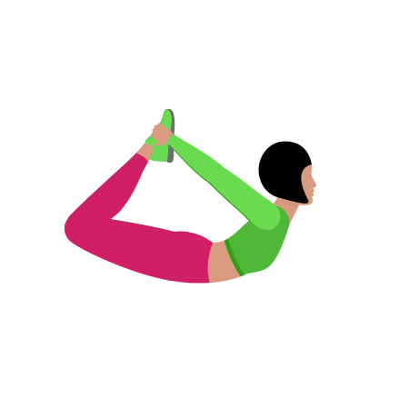 Woman Doing Bow Pose Stretching