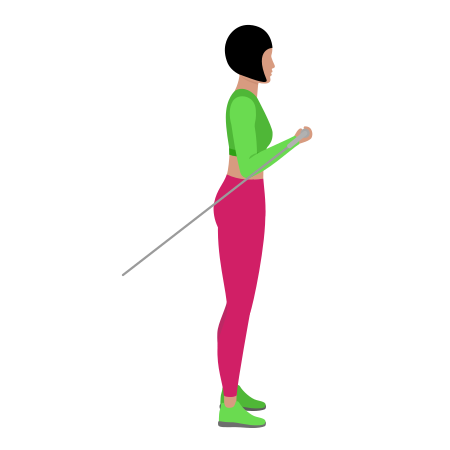 Woman Doing Cable Bayesian Curl Exercise For Arm