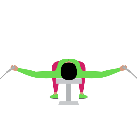 Woman Doing Cable Bench Fly Exercise For Chest