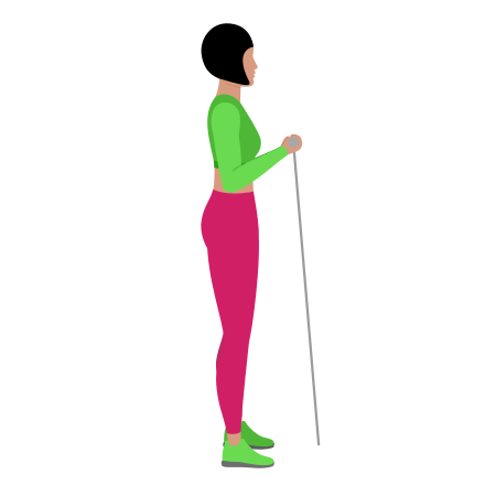 Woman Doing Cable Bicep Curl Exercise For Arm